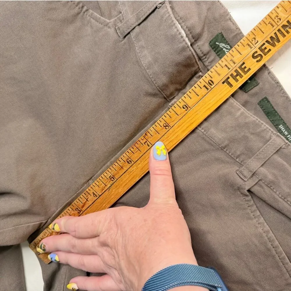 Eddie Bauer Shaw Fit Cotton Blend Bootcut Chino Pants Sz 8 Women Utility Casual